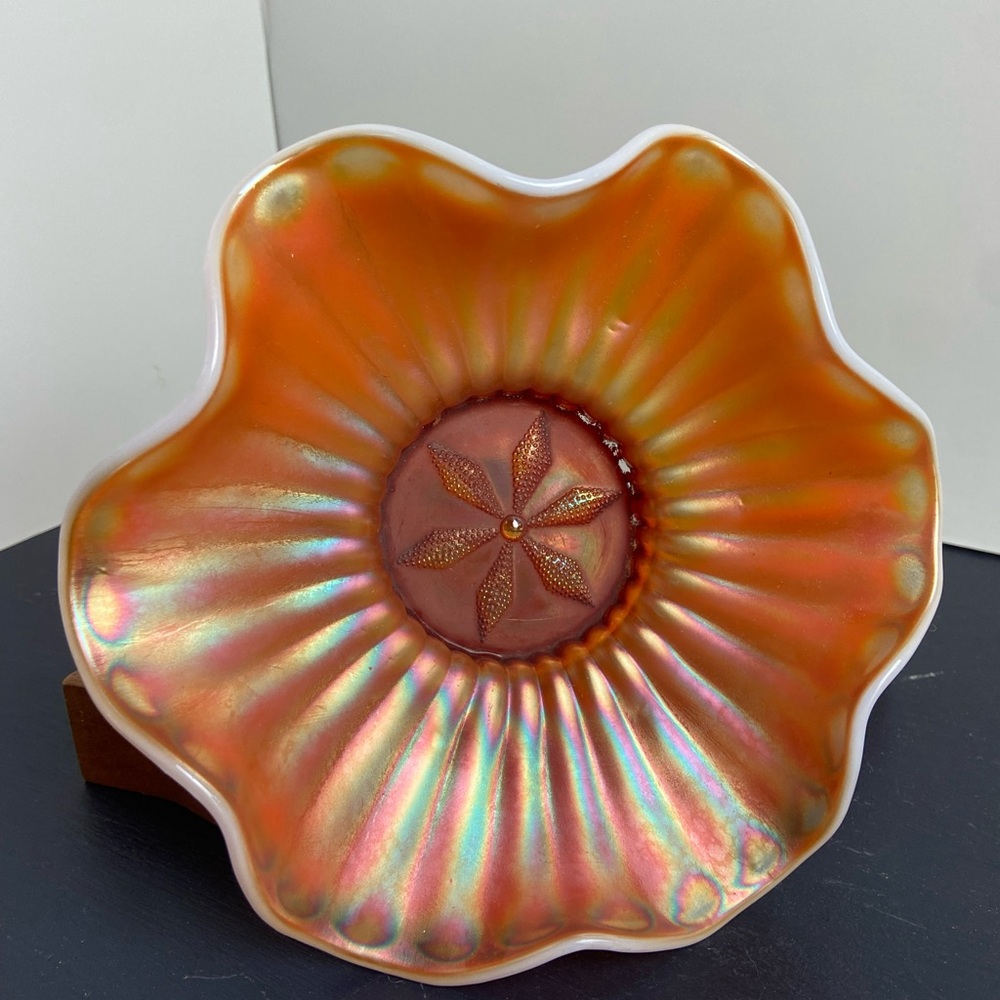 Vintage Dugan Cosmos Carnival Glass Dish